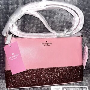 Kate Spade Pink and Brown Glitter Women's Bag